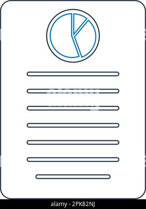 Business or Financial report Icon. Line style vector EPS. Stock Vector