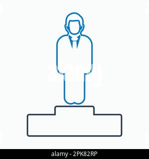 Business success icon. Line style vector EPS. Stock Vector