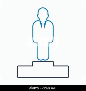 Business success icon. Line style vector EPS. Stock Vector