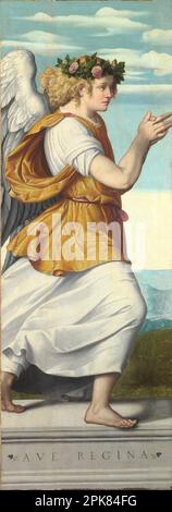 An Adoring Angel circa 1540  by Moretto da Brescia Stock Photo