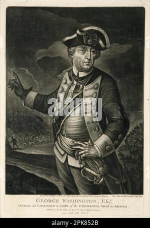 George Washington, Esqr. General and Commander in Chief of the Continental Army in America 1775 by unknown artist (England) Stock Photo