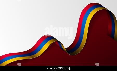 Armenia ribbon flag background. Element of impact for the use you want to make of it. Stock Vector