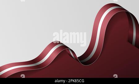 Latvia ribbon flag background. Element of impact for the use you want to make of it. Stock Vector