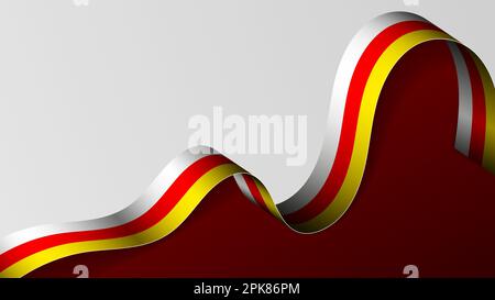 South Ossetia ribbon flag background. Element of impact for the use you want to make of it. Stock Vector