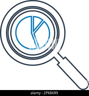 Business data analysis line icon. Editable vector EPS. Stock Vector