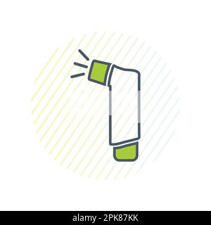 Inhaler Line Icon. Editable Vector Symbol Illustration. Stock Vector
