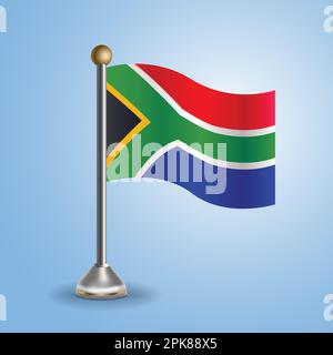 State table flag of South Africa. National symbol, vector illustration Stock Vector