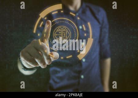 Artificial intelligence AI machine learning concept. High quality photo Stock Photo