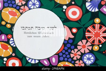 New Year Greeting c. 1910-11 by Wiener Werkstatte Stock Photo