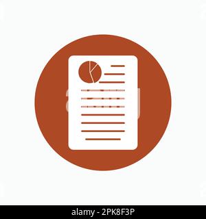 Business or Financial report Icon. Colorful Button style vector EPS. Stock Vector