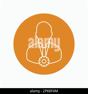Account Security Icon. Colorful  Rounded style Button vector EPS. Stock Vector