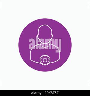 Account Security Icon. Colorful  Rounded style Button vector EPS. Stock Vector