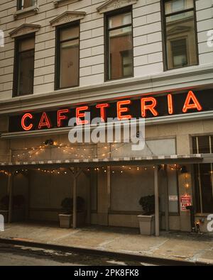 The Odeon vintage sign in Tribeca, Manhattan, New York Stock Photo