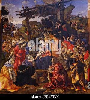 Adoration of the Magi 1496 by Filippino Lippi Stock Photo