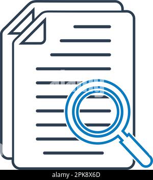 Search Document line icon. Flat style vector EPS. Stock Vector