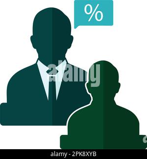 Tax Adviser Icon. Flat style vector EPS. Stock Vector