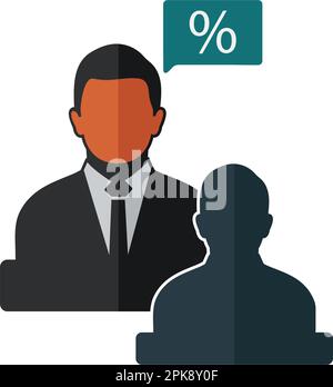 Tax Adviser Icon. Flat style vector EPS. Stock Vector