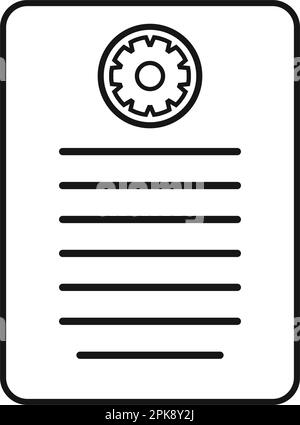 technical report line icon vector illustration Stock Vector Image & Art ...
