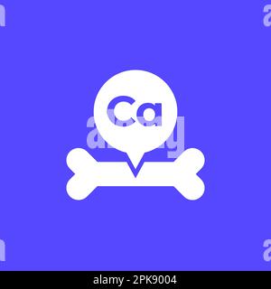 Calcium for bones icon, vector Stock Vector
