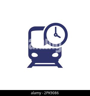 train arrival time or subway schedule icon Stock Vector