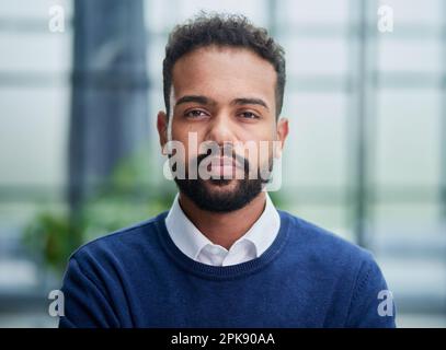 Happy african american young businessman in wearing portrait Stock Photo