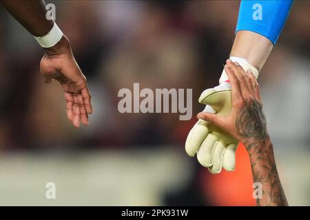 Eder Gabriel Militao of Real Madrid during Copa del Rey match, Semi-Finals,  second leg, between FC Barcelona v Real Madrid. played at Spotify Camp Nou  Stadium on April 5, 2023 in Barcelona