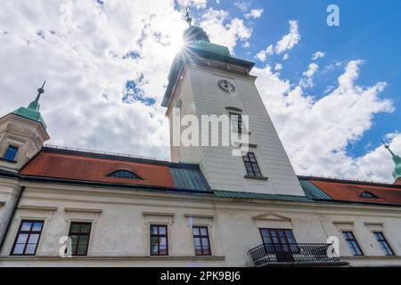 Vsetin (Wsetin), Vsetin (Wsetin) Castle in Zlinsky, Zlin Region, Zliner Region, Czech Stock Photo