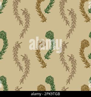 Abstract floral surface pattern design vector illustration. abstract organic hand drawn shapes seamless repeat pattern Stock Vector