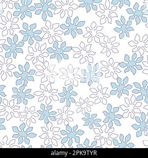 Abstract floral surface pattern design vector illustration. abstract organic hand drawn shapes seamless repeat pattern Stock Vector