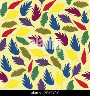 Abstract floral surface pattern design vector illustration. abstract organic hand drawn shapes seamless repeat pattern Stock Vector
