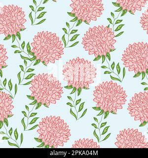 Floral seamless repeat pattern. Flower vector illustration. Beautiful surface pattern trendy minimal romantic textile fashion print. Feminine Elegant Stock Vector