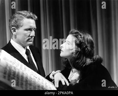 SPENCER TRACY and KATHARINE HEPBURN Portrait in KEEPER OF THE FLAME 1942 director GEORGE CUKOR novel I.A.R. Wylie screenplay Donald Ogden Stewart producer Victor Saville Metro Goldwyn Mayer Stock Photo
