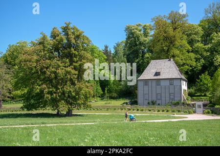 07.05.2018, Germany, Thuringia, Weimar - Goethe's garden house and garden in the park on the Ilm. 00A180507D125CAROEX.JPG [MODEL RELEASE: NO, PROPERTY