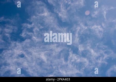Whispy clouds with a blue sky Stock Photo