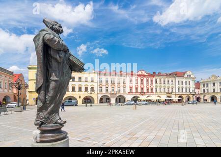 Novy Jicin (Neu Titschein, Neutitschein), Masarykovo Square in Moravskoslezsky, Moravian-Silesian Region (Mährisch-Schlesische Region), Czechia Stock Photo