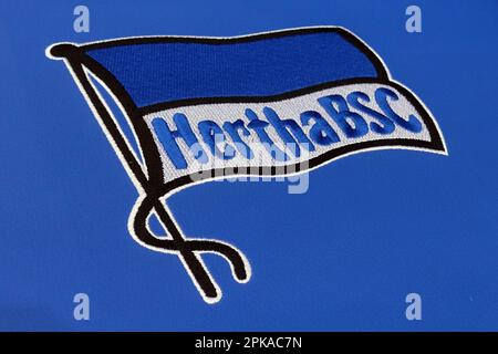 Flag of the Berlin football club Hertha BSC, Berlin, Germany Flag of the Berlin football club Hertha BSC, Berlin, Germany