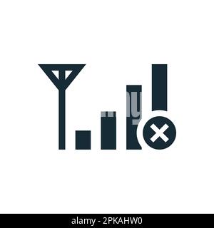No Mobile Signal Bar Icon Design Template Elements Stock Vector