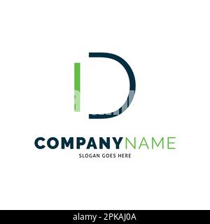 Initial Letter ID Icon Vector Logo Template Illustration Design Stock Vector