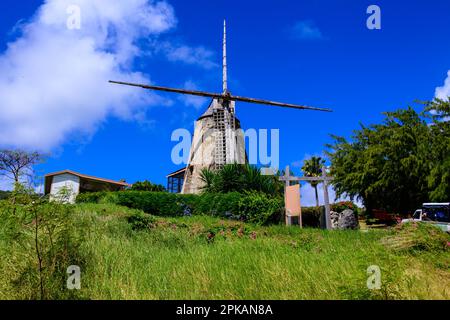 The Morgan Lewis Mill in Barbados - on tropical caribbean island Stock Photo