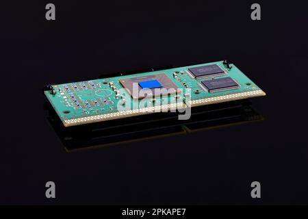Computer, computer part, processor, fan, focus stacking, macro, large depth of field, PC, component, electronics, computer electronics, CPU, semiconductor, computer technology, central processing unit, processor cooling, main processor, central processing unit, microelectronics, Stock Photo