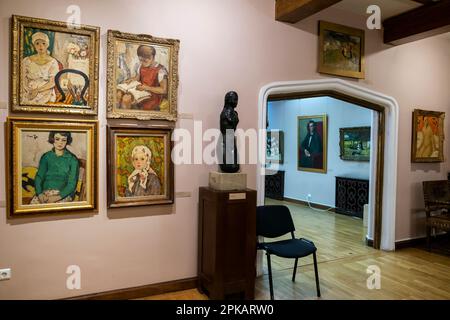 Bucharest, Romania- April 2, 2023. Interior of the Zambaccian Museum in Bucharest, a branch of The National Museum of Art of Romania. Stock Photo