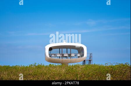 Futuristic architecture in Binz, Müther tower Stock Photo