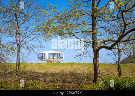 Futuristic architecture in Binz, Müther tower Stock Photo