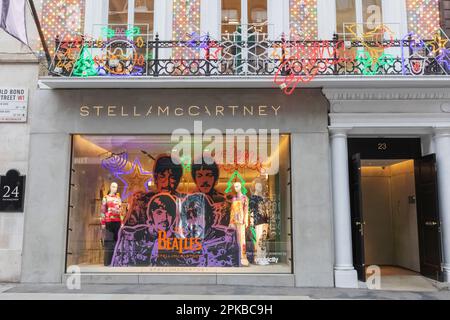 England, London, Old Bond Street, Stella McCartney Clothing Store Stock Photo
