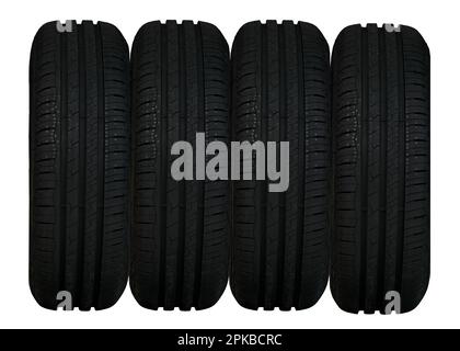 Car tire isolated on white background. Summer tire Stock Photo