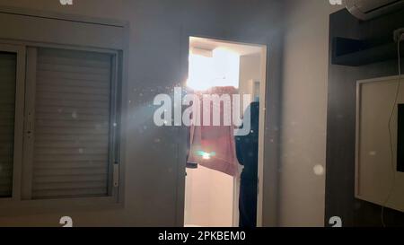 Sunlight shining through dust particles Stock Photo - Alamy