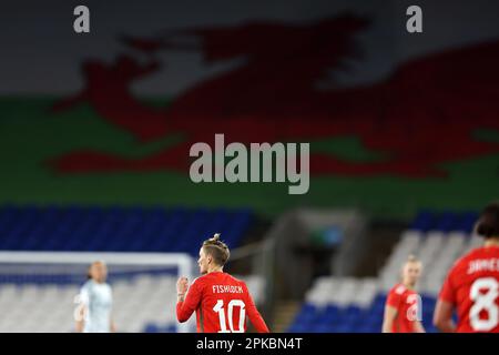 Cardiff, UK. 06th Apr, 2023. Jess Fishlock of Wales looks on. Wales women v Northern Ireland women, international football friendly at the Cardiff City Stadium in Cardiff, Wales on Thursday 6th April 2023. this image may only be used for Editorial purposes. Editorial use only, pic by Andrew Orchard/Andrew Orchard sports photography/Alamy Live news Credit: Andrew Orchard sports photography/Alamy Live News Stock Photo