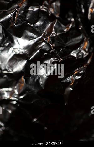 Aluminum foliage light effects design fire show party festive decorations abstract blurred background glowing texture shining pattern big size modern Stock Photo