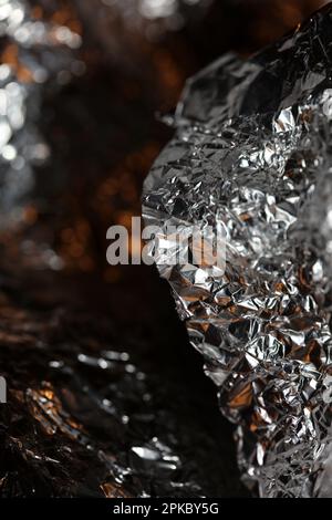 Aluminum foliage light effects design fire show party festive decorations abstract blurred background glowing texture shining pattern big size modern Stock Photo