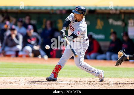 OAKLAND, CA - APRIL 05: The Rickey Henderson field is ready for baseball  before the MLB baseball game between the Cleveland Guardians and the  Oakland Athletics on April 5, 2023 at RingCentral